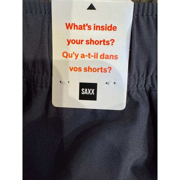 SAXX Oh Buoy Colorblock Volley Swim Trunks India Ink/Hibiscus size L (new) - Picture 4 of 7